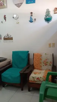 Uma área de estar em Casa de temporada Fortaleza