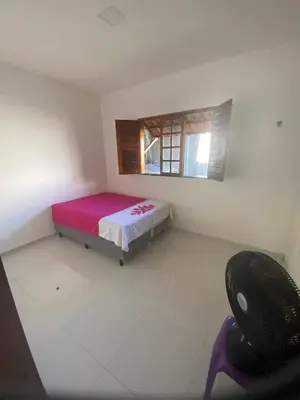 Uma cama ou camas num quarto em Casa com piscina beberibe