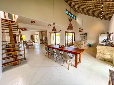 Uma área de estar em Mar Alado Preá, 200m from sea