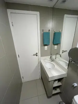 A planta de Flat 2 quartos a 50m da praia perto da feirinha