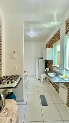 A cozinha ou kitchenette de Chalés Santo Antônio em Flecheiras