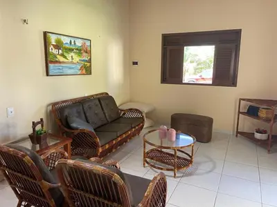Uma área de estar em Casa reperida