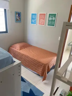 Uma cama ou camas num quarto em Casa Tibau