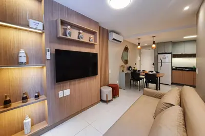 A cozinha ou kitchenette de JSmart Novinho 4 Pessoas Super Completo WiFi Top