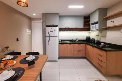 A cozinha ou kitchenette de JSmart Novinho 4 Pessoas Super Completo WiFi Top