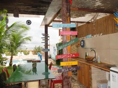 A piscina em ou perto de Lounge Taíba Casa com Vista para o mar a 3 min da Praia Pet-Friendly