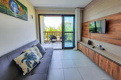 A planta de VG Sun Cumbuco Flat Nascente Wi-Fi 4 Pessoas