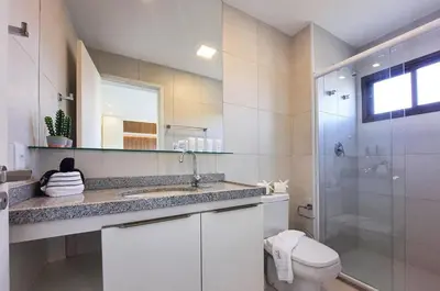 Uma casa de banho em VG Sun Cumbuco Aconchegante 2 suítes 6 pessoas