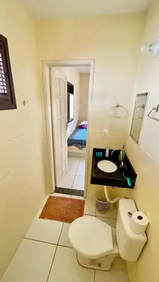 Uma casa de banho em Beach house Aguas Belas