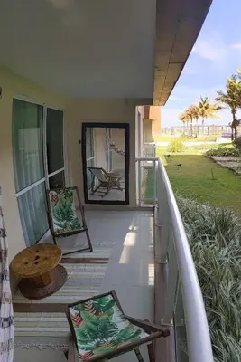 Uma varanda ou terraço em VG Fun Residence Praia do Futuro