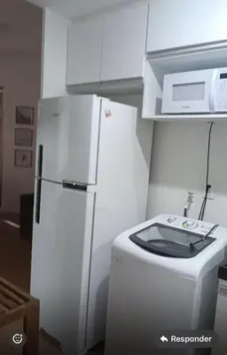 A cozinha ou kitchenette de Apartamento com vista Beira-Mar