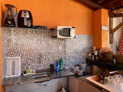 A cozinha ou kitchenette de Casa Uruaú Beach