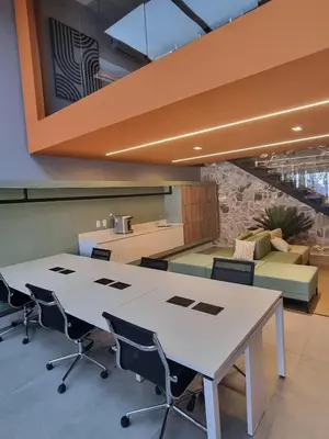 A área empresarial e/ ou a sala de conferências de 802 · JSmart novo, 2 suítes, Wi-Fi 600 mb, by CasaCris
