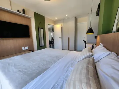 Uma cama ou camas num quarto em VL 701 · JSmart Aldeota, 1 suíte, Wi-Fi 600 mb, by CasaCris