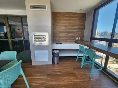 A cozinha ou kitchenette de VL 701 · JSmart Aldeota, 1 suíte, Wi-Fi 600 mb, by CasaCris