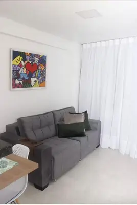 Uma área de estar em Apartamento Meireles Praia de Iracema e Beira mar