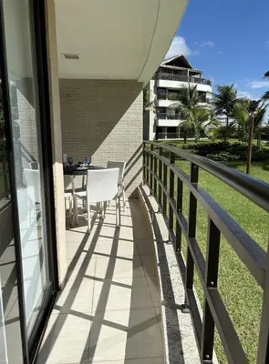 Uma varanda ou terraço em Apartamento Térreo no Beach Place