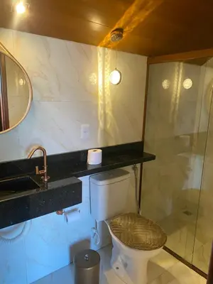 Uma casa de banho em Chalé Bella Vista