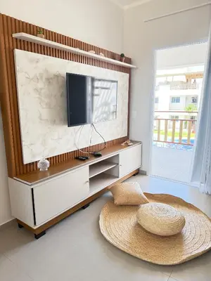 Uma televisão e/ou sistema de entretenimento em APARTAMENTO SUPERIOR-BOAS VISTAS-CANOa 15 B