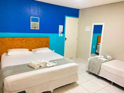 Uma cama ou camas num quarto em Pousada Vila Mansa Jeri