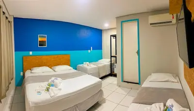 Uma cama ou camas num quarto em Pousada Vila Mansa Jeri