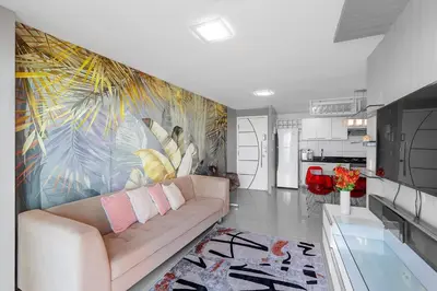 A cozinha ou kitchenette de Apartamento Vista Mar