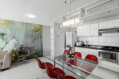 A cozinha ou kitchenette de Apartamento Vista Mar