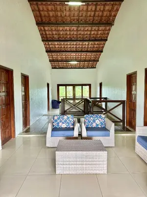 Uma cama ou camas num quarto em Sítio Barra Suítes