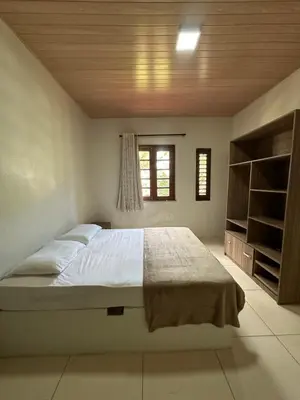 Uma cama ou camas num quarto em Sítio Barra Suítes