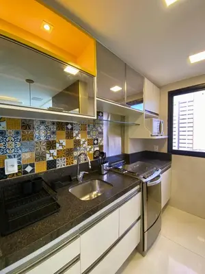 A cozinha ou kitchenette de Nobless Flat Beira Mar