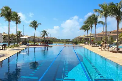 A planta de Cobertura no Golf Ville deck privativo com jacuzzi e churrasqueira