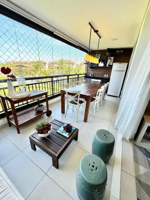 A planta de Apartamento no Porto das Dunas