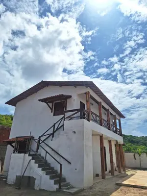 O edifício onde a casa de férias está situado