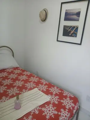 Uma cama ou camas num quarto em Aluguel de 1 quarto aconchegante com ar de nostalgia