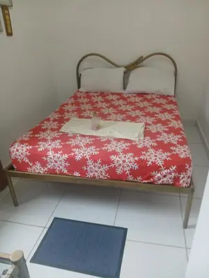 Uma cama ou camas num quarto em Aluguel de 1 quarto aconchegante com ar de nostalgia