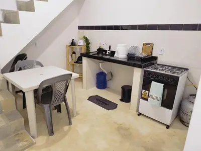 A cozinha ou kitchenette de Casa Paraiso de Canoa
