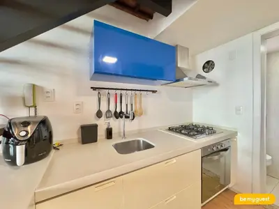 A cozinha ou kitchenette de Loft Praia - Meireles