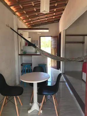 Uma área de estar em Casa dos Anjos