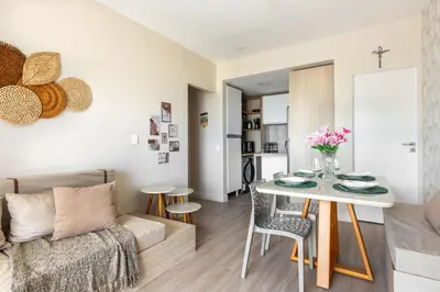 A cozinha ou kitchenette de Beach Park Living Vista Mar