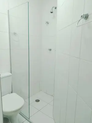 Uma casa de banho em Raridade do Beach Park Living Pé na areia e vista mar