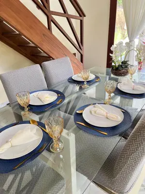Uma área de estar em Casa Aconchego da Serra - Pacoti