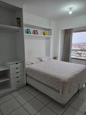 Uma cama ou camas num quarto em Apartamento de 2 quartos em Fortaleza pertinho da Beira Mar