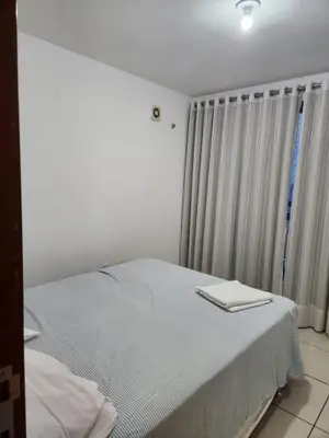 Uma cama ou camas num quarto em Fortaleza vista mar Terraços do ATLÂNTICO