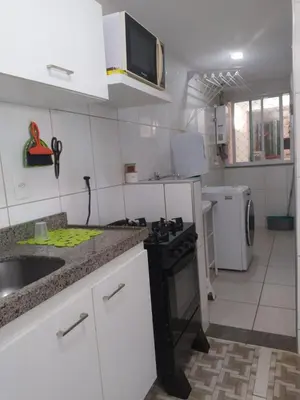 A cozinha ou kitchenette de Apartamento Porto das Dunas