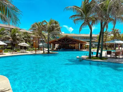 A piscina em ou perto de Porto das Dunas Apê na Areia com Banheira Relaxante e acesso direto para a praia! Ideal para Famílias, Lazer e Conforto