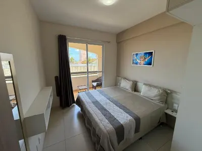 Uma cama ou camas num quarto em Hosts BR - Vista Mar Próximo ao Centro do Cumbuco