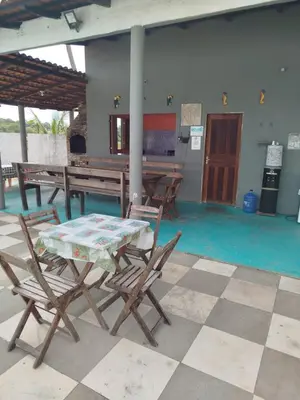Um pátio ou outra área exterior em Sitio Beira Lago