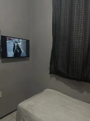 Uma televisão e/ou sistema de entretenimento em Apartamento no centro de Fortaleza
