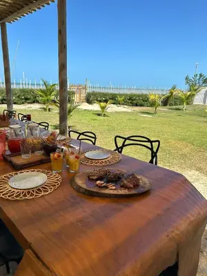 Refeições na casa de férias ou nas proximidades