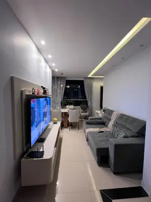 Uma televisão e/ou sistema de entretenimento em Castelão Apartment